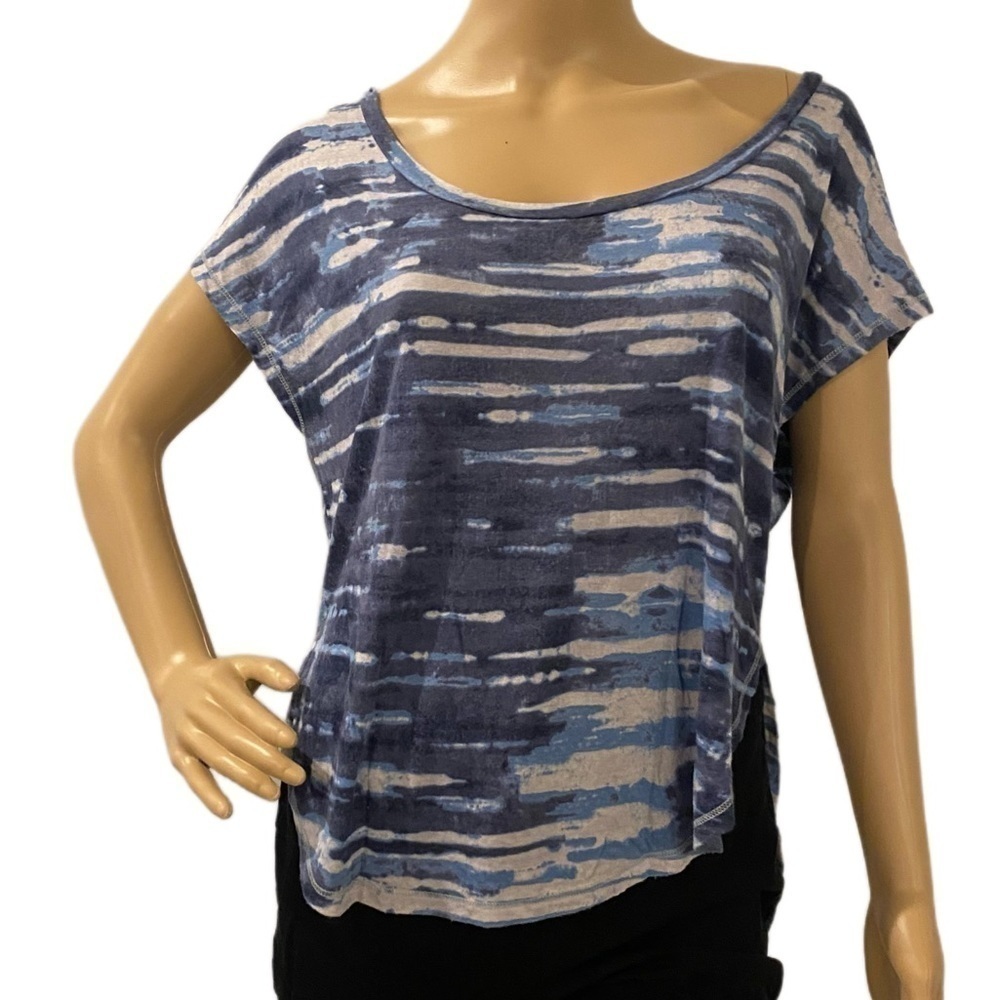rachel Roy Signature XS
Blue Watercolor Jersey Easy Fit Hi-lo Tee Shirt